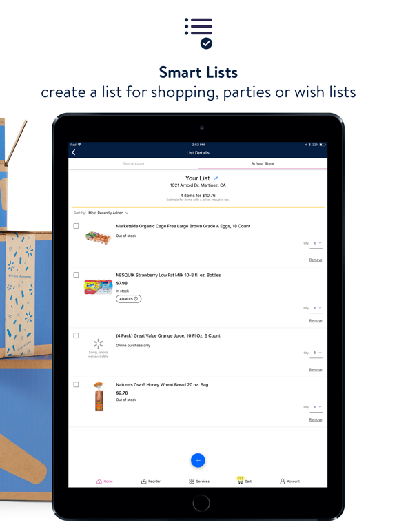 iPad Image of Walmart - Save Time and Money