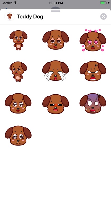 Teddy Dog Sticker Pack