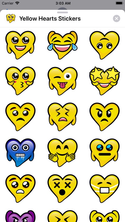 Yellow Hearts stickers