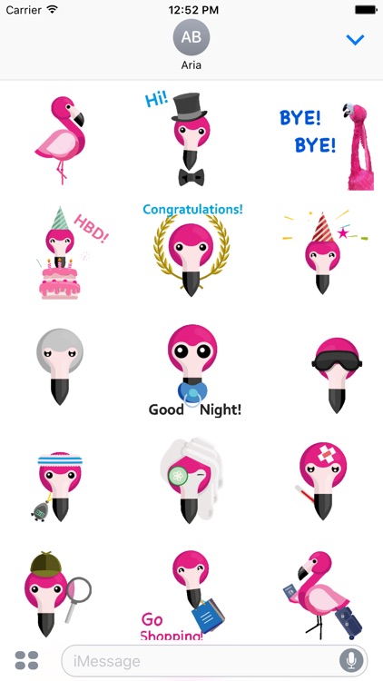 Animated Cute Flamingo Emoji