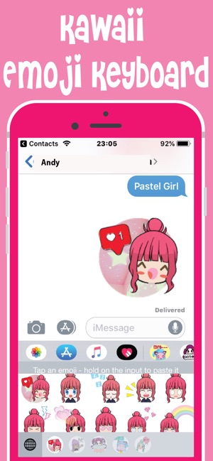 Pastel Girls Emoji Keyboard(圖2)-速報App