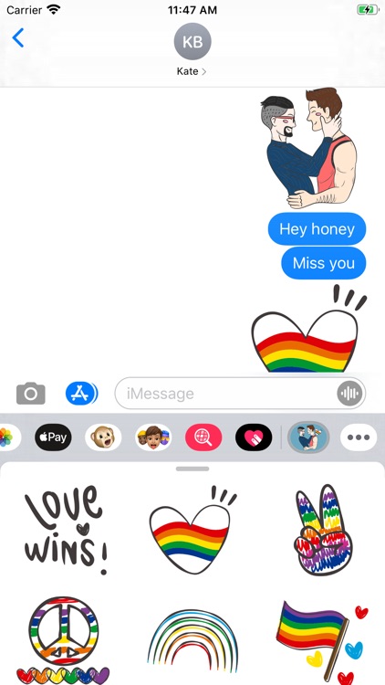 Between Gay Pride Stickers