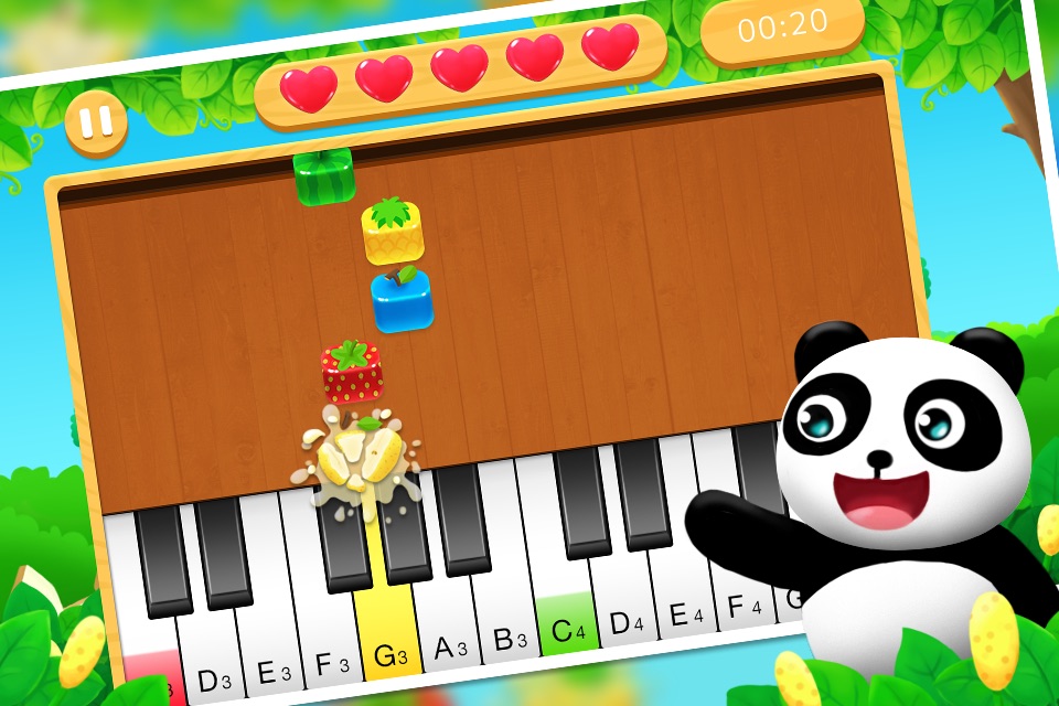 Panda Piano - Fruit Party screenshot 2