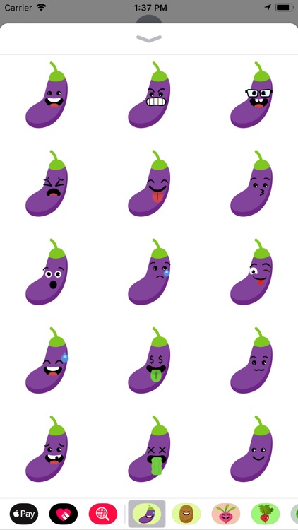 eggplant fruit emoji stickers