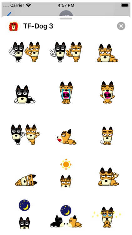 TF-Dog 3 Stickers