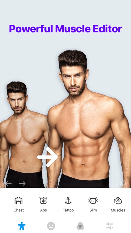Manly - Body Muscle Editor Pro screenshot-0