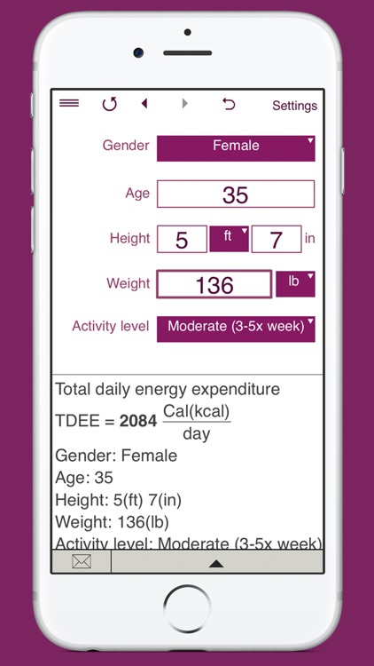 TDEE Calculator + BMR + BMI screenshot-1