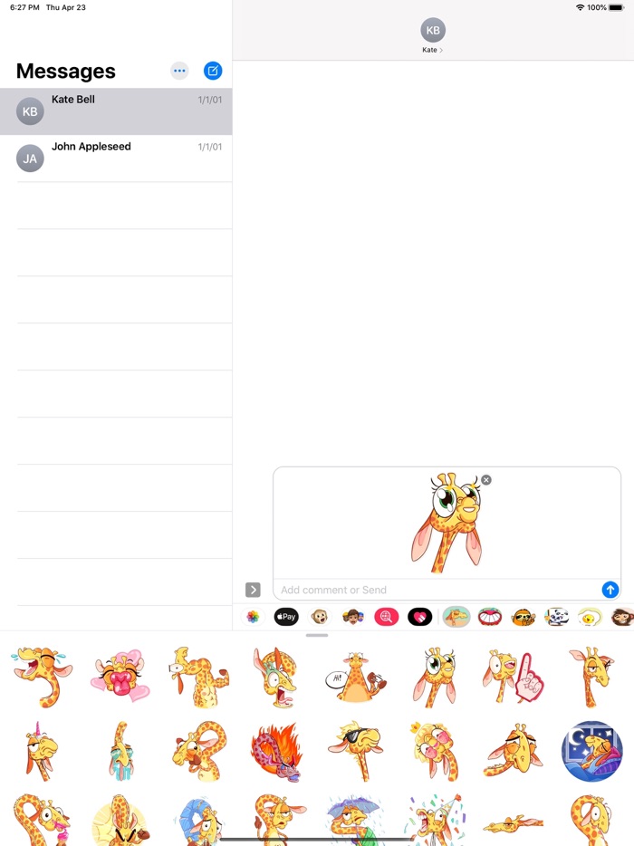 Giraffe Funny Stickers