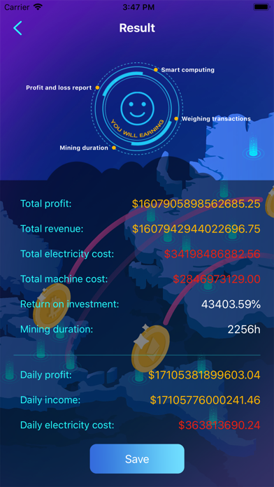 Bitcoin Earn Calculator screenshot 3