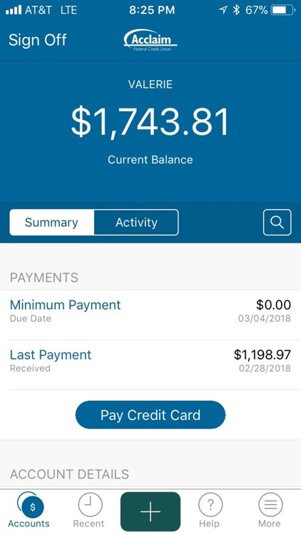 Acclaim FCU Mobile Credit Card