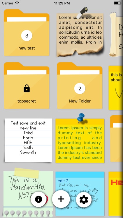 sticky notes widget