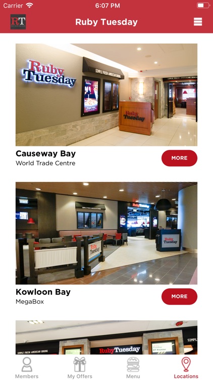 Ruby Tuesday Hong Kong App screenshot-3