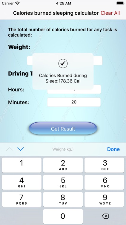 calories burned in driving car screenshot-3