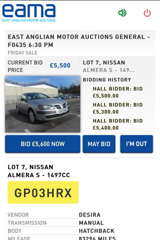EAMA LiveBid - náhled