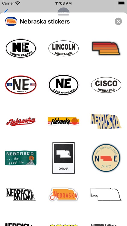 Nebraska emoji - USA stickers