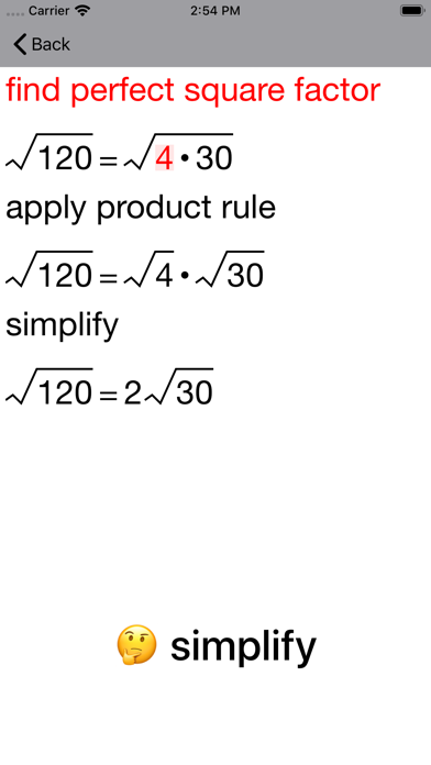 How to cancel & delete ARadicalSimp Simplify Radical from iphone & ipad 2