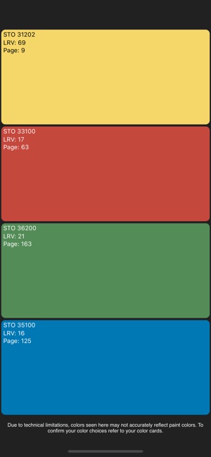 Sto Color Chart
