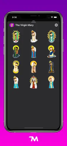 Captura 3 Stickers de la Virgen María iphone