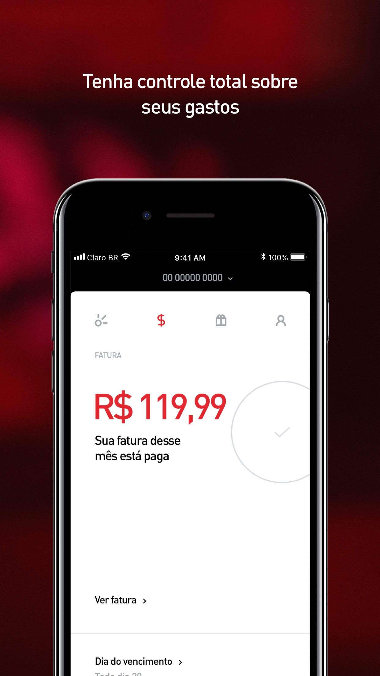 Screenshot do app Novo Minha Claro móvel