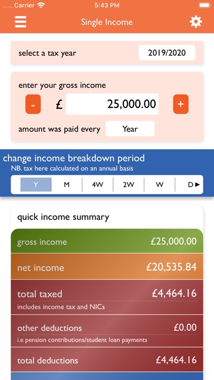 UK Tax Calculators 2019-2020 screenshot-0