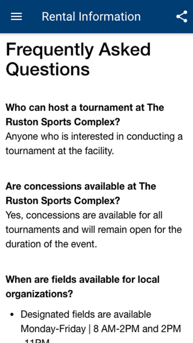Ruston Sports Complex App screenshot 3