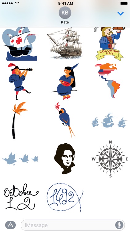 Columbus Day Stickers