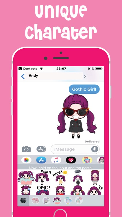 Pastel Girls Emoji Keyboard screenshot-3