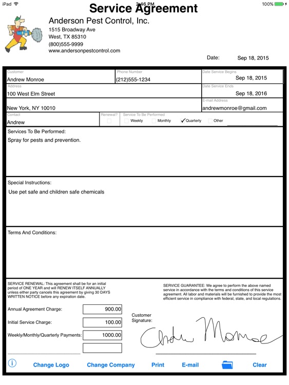 Simple Service Agreement