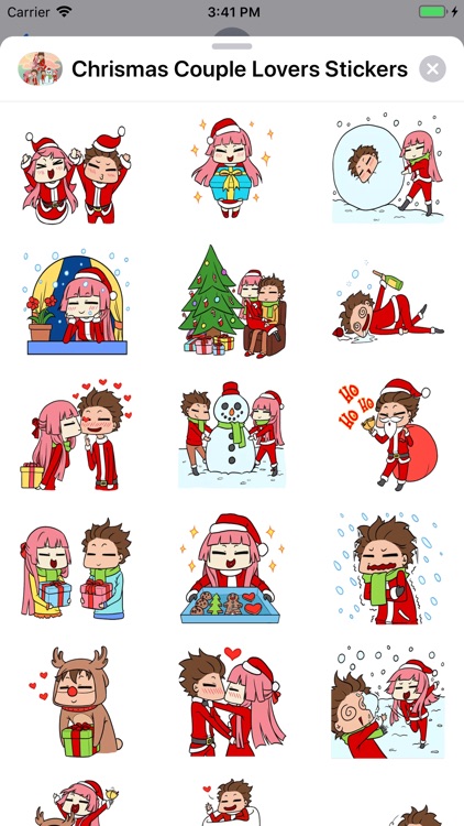 Christmas Couple Lover sticker