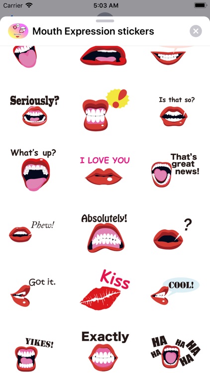 Lips Expression Stickers