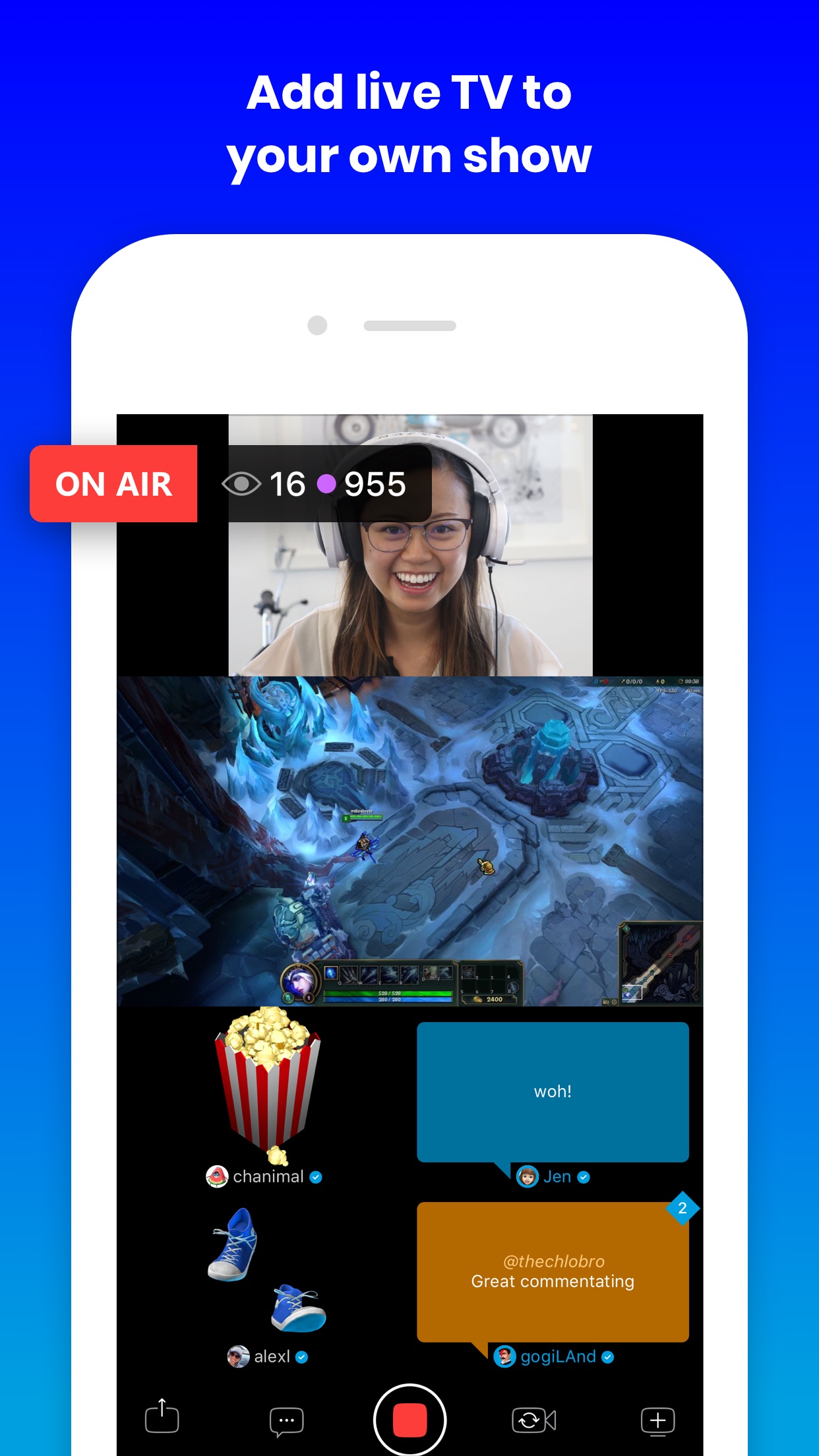 Screenshot do app Caffeine: Live Streaming