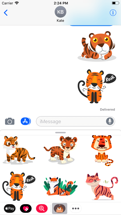 Cute Tiger Roar Stickers screenshot 3