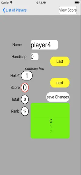 Game screenshot GolfScore_v1 hack