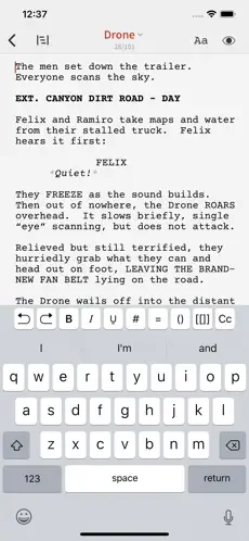 Skærmbillede 1 Slugline: Simply Screenwriting iphone