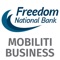 Bank conveniently and securely with Freedom National Bank Mobile Business Banking