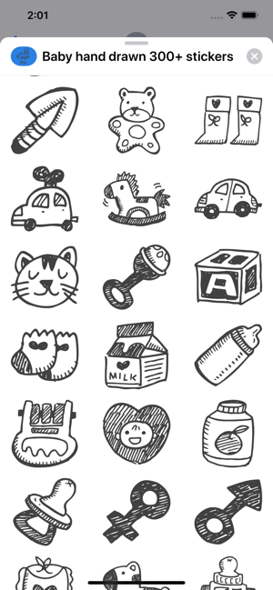 Baby hand drawn 300+ stickers(圖3)-速報App