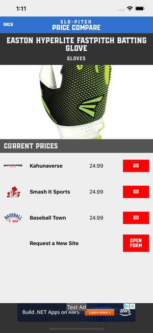 Slo-Pitch Price Compare