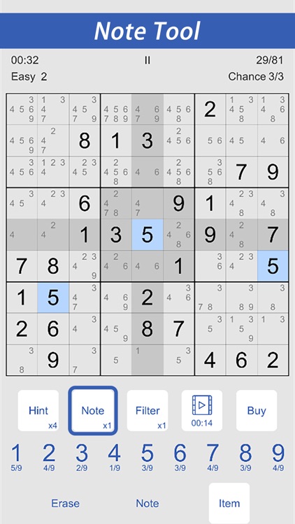 Sudoku X - Classic Sudoku screenshot-3