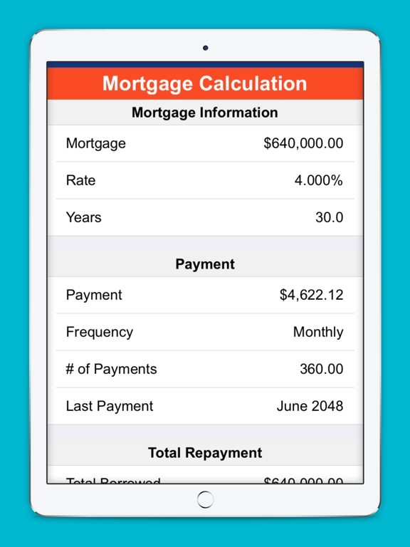 Mortgage Calculator Plus screenshot