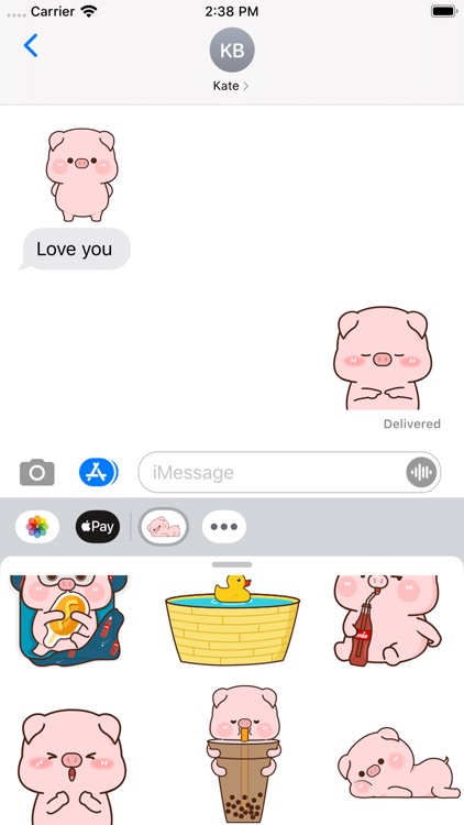 Pinky Pig Animated Stickers