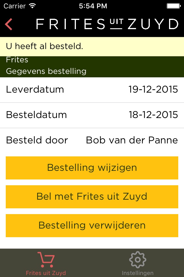 Frites uit Zuyd Bestel app screenshot 3