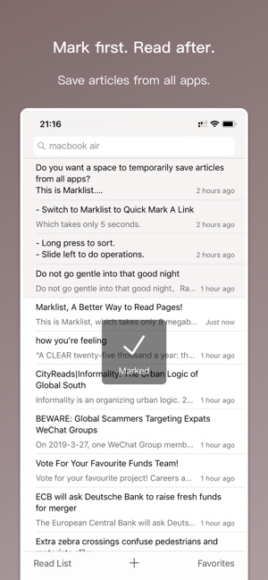 Marklist - Read Later and Note(圖1)-速報App