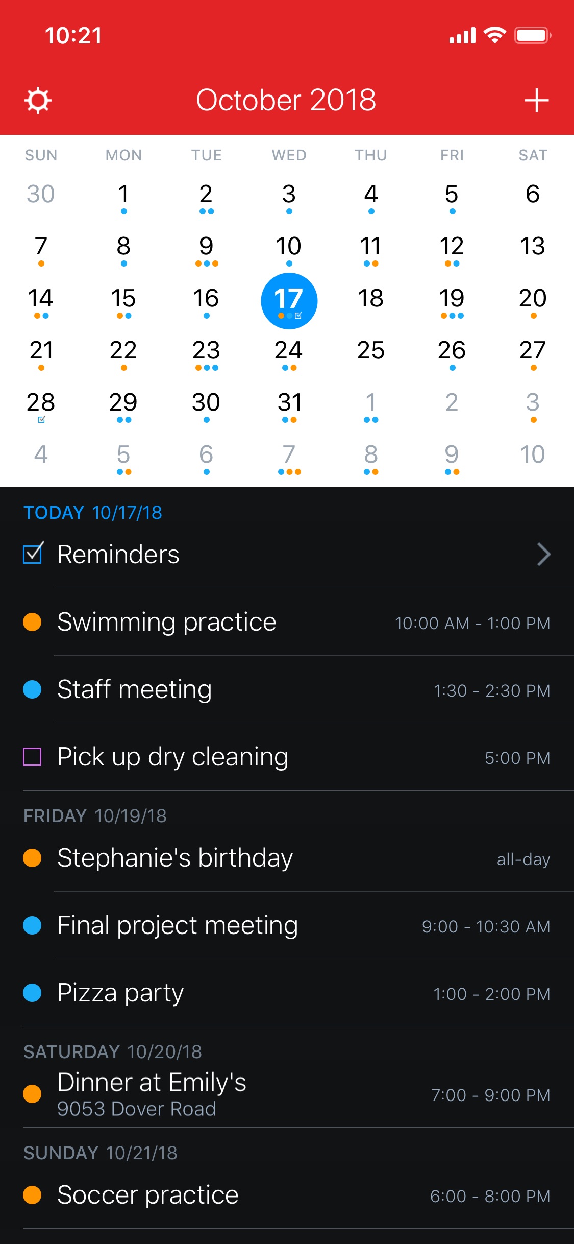 Screenshot do app Fantastical 2 for iPhone