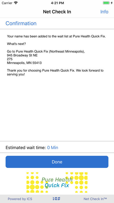 Net Check In - Pure Health screenshot 3