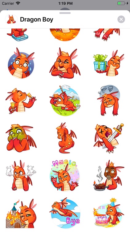 Dragon Boy Sticker Pack