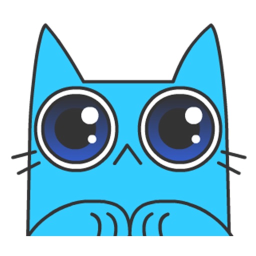 Crazy Blue Cat Sticker icon