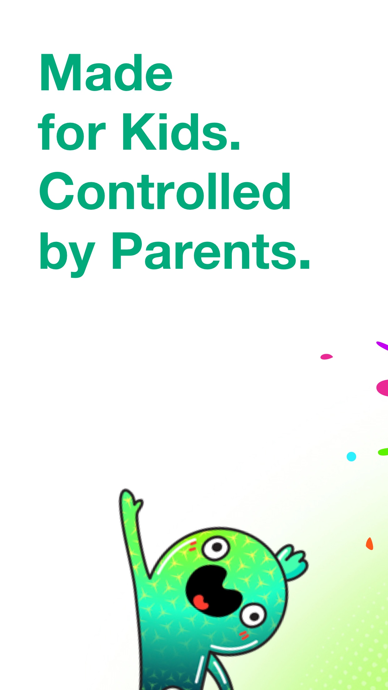 Screenshot do app Messenger Kids