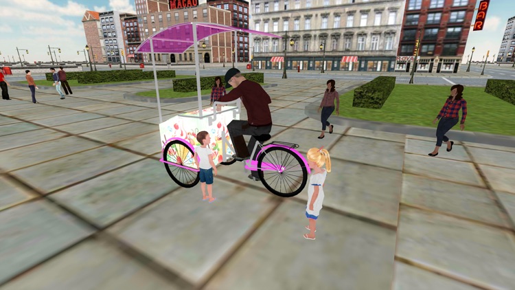 Ice Cream Cart Delivery Boy 3D