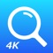 High-quality 4K of magnifying glass app