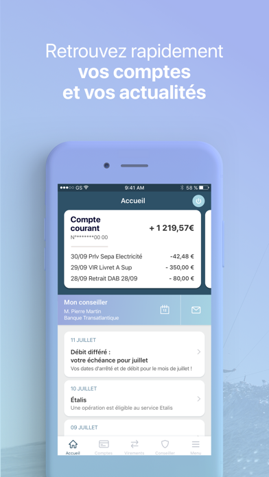Banque Transatlantique mobile screenshot 2